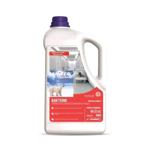 SANITEC BAKTERIO DETERSIVO DISINFETTANTE PER BAGNO PINO BALSAMICO FLACONE DA 5 LT CONF 2 PZ.