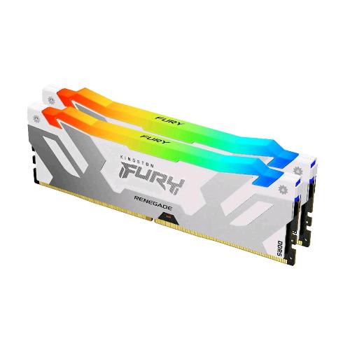 KINGSTON FURY KF572C38RWAK2-32 RGB KIT MEMORIA RAM 2X16 GB 32GB TOTALI 7.200 MHz TECNOLOGIA DDR5 TIPOLOGIA DIMM 288-PIN GRIGIO BIANCO
