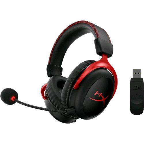 HYPERX CLOUDS II CUFFIA GAMING WIRELESS AUDIO SPAZIALE MICROFONO REMOVIBILI NERO/ROSSO