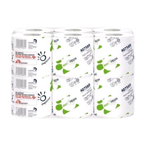 PAPERNET CARTA IGIENICA MICROGOFFRATA 2 VELI 18.15 MT 165 STRAPPI BIANCO CONF 12 Pz.