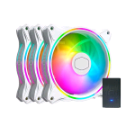 COOLER MASTER MF120 HALO 3IN1 WHITE EDITION RGB 3xVENTOLE MASTERFAN MF120 HALO 120MM CON CONTROLLER RGB BIANCO 