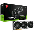 MSI GEFORCE RTX 4060 Ti VENTUS 3X 8G OC NVIDIA 8 GB GDDR6 7680 x 4320 Pixel TRIPLE FAN PCI Express 4.0