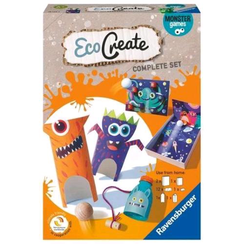 RAVENSBURGER ECOCREATE MIDI TEMA MOSTRI DECORA LA TUA STANZA CON COLORI PENNELLI COLLA E MATERIALE PER DECORARE