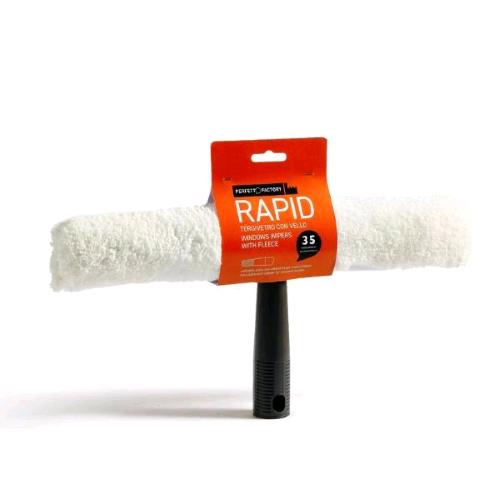 PERFETTO RICAMBIO TERGIVETRI IN POLIESTERE CON VELLO 35 CM BIANCO