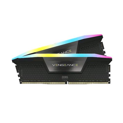 CORSAIR VENGEANCE RGB KIT MEMORIA RAM 2x16GB 32GB TOTALI 6.000 MHz TECNOLOGIA DDR5 TIPOLOGIA DIMM 288-PIN CAS 36 BLACK