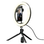 TRUST MAKU RING LIGHT VLOGGING KIT ANELLO LUMINOSO DA 10" PER I VLOG CON TELECOMANDO NERO