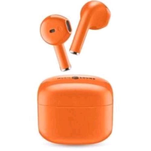 CELLULAR LINE SWAG WIRELESS EARPHONES AURICOLARI BLUETOOTH A CAPSULA FINO A 20H IN PLAYTIME ARANCIONE 