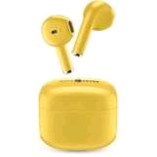 CELLULAR LINE SWAG WIRELESS EARPHONES AURICOLARI BLUETOOTH A CAPSULA FINO A 20H IN PLAYTIME GIALLO