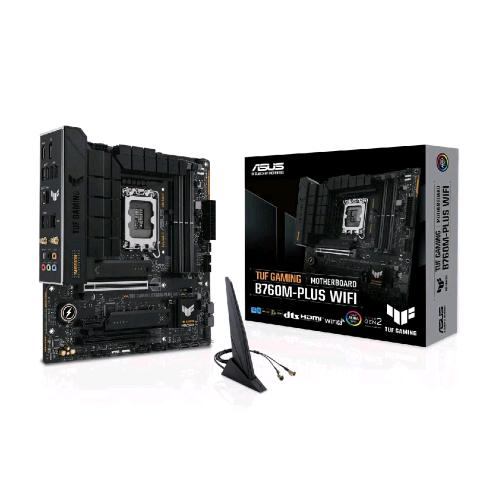 ASUS TUF GAMING B760M-PLUS WIFI SCHEDA MADRE INTEL B760 LGA 1700 MATX DDR5 PCIE 5.0 2 SLOT M.2 WIFI 6E USB 3.2 GEN 2 TYPE-C NERO