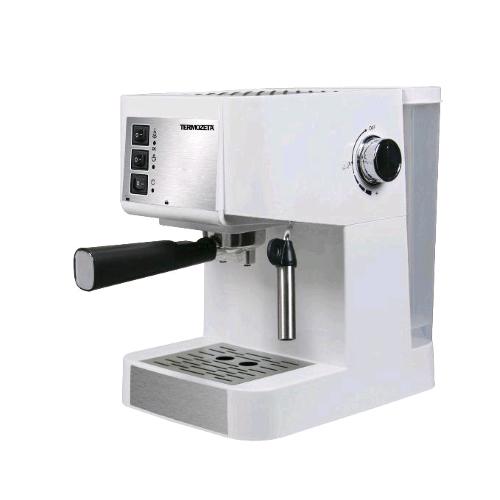 TERMOZETA TZ ESPRESSO MACCHINA DA CAFFE ESPRESSO CAFFE IN POLVERE/CIALDE 900W SERBATOIO 1.5L EROGATORE 2 TAZZE BIANCA