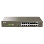 TENDA TEG1116P-16-150W SWITCH NON GESTITO 16 PORTE GIGABIT 10/100/1000 PoE 135 W 