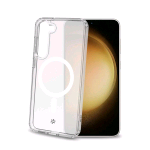 CELLY SAMSUNG GALAXY S23+ 5G COVER IN TPU CON MODULO DI RICARICA MAGNETICO CIRCOLARE TRASPARENTE