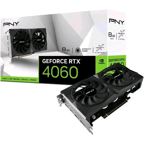 PNY NVIDIA GEFORCE RTX 4060 8GB VERTO GDDR6 DLSS 3 DUAL FAN PCI Express 4.0