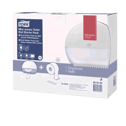TORK DISPENSER CARTA IGENICA MINI JUMBO STOP BIANCO