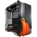 COUGAR GAMING BLAZER, MIDI TOWER, ATX, CEB, MICRO ATX, MINI-ITX ALLUMINIO VETRO TEMPERATO NERO ARANCIONE