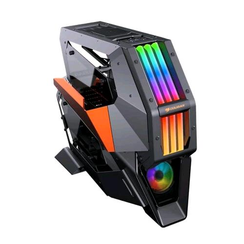 COUGAR CONQUER 2 ARGB CASE FULL TOWER GAMING MINI ITX/MICRO ATX/ATX/CEB CORNICE IN METALLO 4 PANNELLI IN VETRO TEMPERATO ILLUMINAZIONE RGB 1xUSB-C 3.1 2xUSB-A 3.0 1xMIC 1xAUDIO HD NERO    