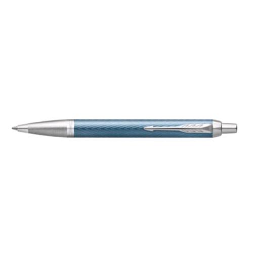 PARKER IM PREMIUM BLU GREY CT PENNA A SFERA A SCATTP PUNTA 1 mm FUSTO IN ALLUMINIO ANODIZZATO INCHIOSTRO BLU
