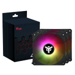 ITEK UW12 KIT 3 VENTOLE 120MM ILLUMINAZIONE LED ARGB COLORE NERO