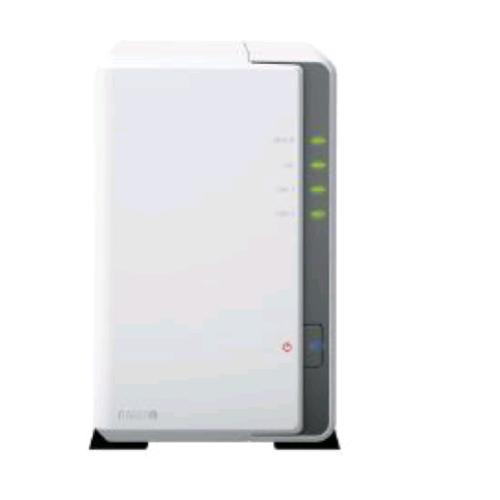 SYNOLOGY DISKSTATION NAS CHASSIS DESKTOP CPU REALTEK RTD1619B 1.4GHz RAM 1GB 2 BAY HDD/SS 2.5"/3.5" WHITE