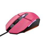 TRUST GXT 109P FELOX MOUSE GAMING AMBIDESTRO 6 TASTI 6.400 DPI 60 ips INTERFACCIA USB A PINK