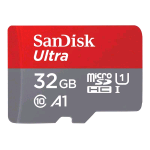 SANDISK ULTRA SD 32GB + ADATTATRORE MICROSDHC A1 CL 10 UHS-I