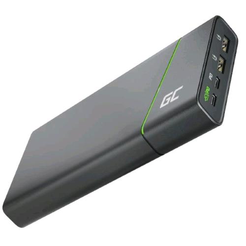 GREEN CELL POWERBANK ULTRA 26800 mAh 128W 4 PORTE NERO