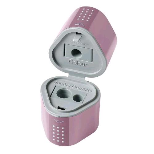 FABER CASTELL GRIP TEMPERAMATITE 3 FORI DOPPIO SERBATOIO ROSA CONF 10 Pz.