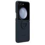SAMSUNG GALAXY Z FLIP5 SILICONE CASE RING CUSTODIA PIEGHEVOLE CON ANELLO INDIGO BLU