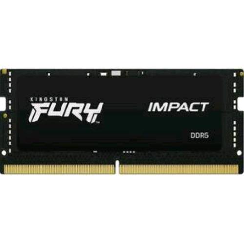 KINGSTON FURY IMPACT BLACK XMP MEMORIA RAM 16GB 6.400MHz TIPOLOGIA SO-DIMM TECNOLOGIA DDR5 CAS 38