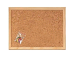 LEBEZ LAVAGNA IN SUGHERO 30X40 CM CON SPILLI CORNICE IN LEGNO 