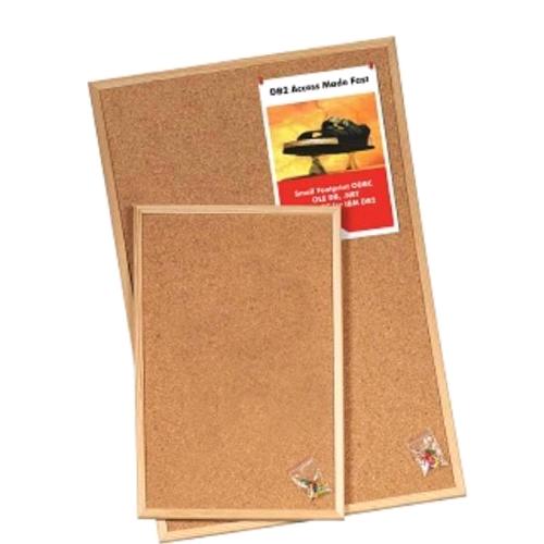 LEBEZ LAVAGNA IN SUGHERO 40X60 CM CON SPILLI CORNICE IN LEGNO 