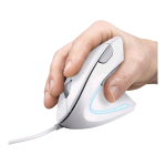 TRUST VERTO ERGO MOUSE ERGOMICO USB-A 6 PULSANTI 1.600 DPI ILLUMINATO CAVO 1.5 MT BIANCO