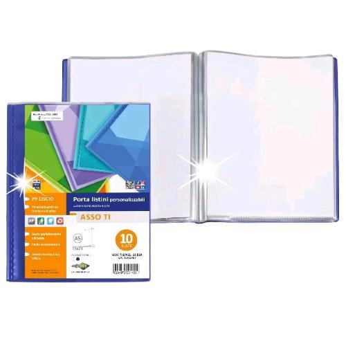 SEI ROTA ASSO TI PORTALISTINO IN PP 210X150 mm A5 100 BUSTE BLU 