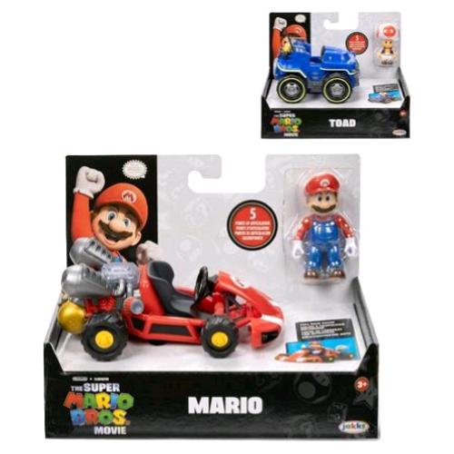 JAKKS SUPER MARIO MOVIE PERSONAGGIO E KART MODELLO CASUALE 
