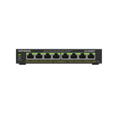 NETGEAR GS308EP-100PES SWITCH GESTITO L2/L3 8 x 10/100/1000 PoE+ 62 W DESKTOP
