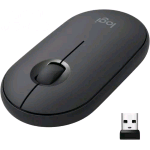 LOGITECH M350S PEBBLE MOUSE 2 MOUSE OTTICO WIRELESS + BLUETOOTH 3 PULSANTI CLICK SILENZIOSO 4.000 DPI AMBIDESTRO GRAPHITE