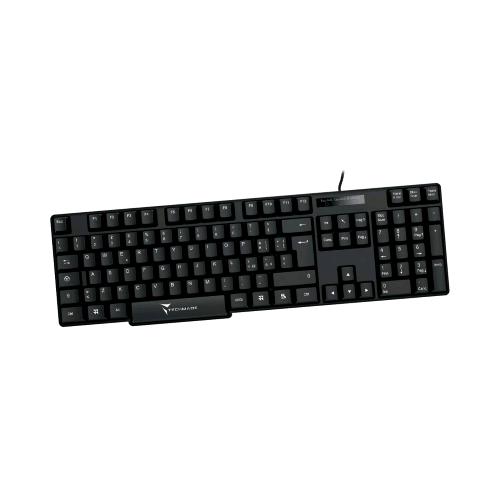 TECHMADE TM-KB828 TASTIERA USB 104 TASTI QWERTY NERA