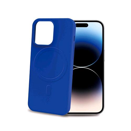 CELLY APPLE iPHONE 15 PRO MAX COVER CROMOMAG COMPATIBILE MAGSAFE IN TPU BLU