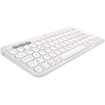 LOGITECH PEBBLE KEYS 2 K380S TASTIERA BLUETOOTH MULTIDISPOSITIVO CON TASTI SCELTA RAPIDI PERSONALIZZABILI EASY SWITCH QWERTY ITALIANO BIANCO