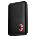 TECHMADE POWERBANK 5.000mAh UFFICIALE AC MILAN 2 PORTE USB-A - USB-C NERO ROSSO