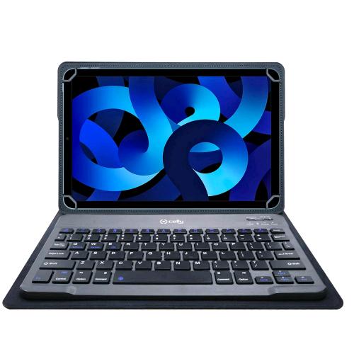 CELLY UNIVERSAL FOLIO CUSTODIA UNIVERSALE PER TABLET DA 9" A 11" TASTIERA WIRELESS INCLUSA NERO