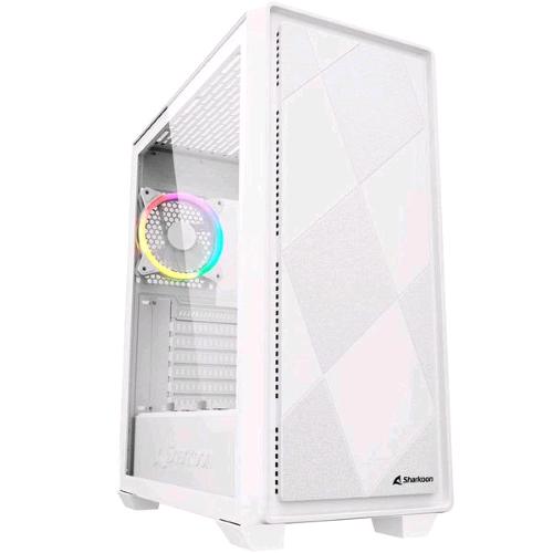 SHARKOON VS9 RGB CASE ATX 3 VENTOLE INSTALLATE 120MM PANNELLO IN VETRO TEMPERATO WHITE