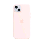 APPLE iPHONE 15 PLUS CUSTODIA MAGSAFE IN SILICONE LIGHT PINK