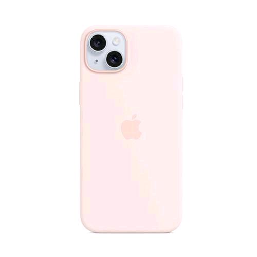 APPLE iPHONE 15 PLUS CUSTODIA MAGSAFE IN SILICONE LIGHT PINK
