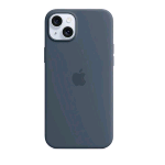 APPLE iPHONE 15 PLUS CUSTODIA MAGSAFE IN SILICONE STORM BLUE