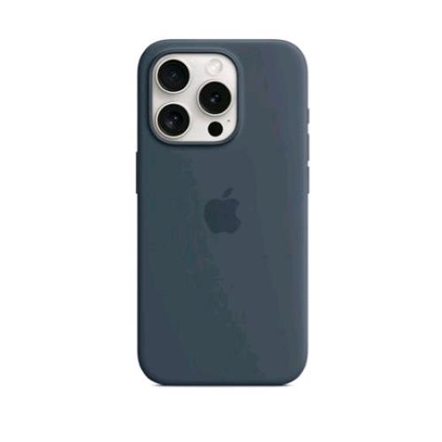 APPLE iPHONE 15 PRO CUSTODIA MAGSAFE IN SILICONE STORM BLUE