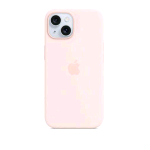 APPLE iPHONE 15 CUSTODIA MAGSAFE IN SILICONE LIGHT PINK