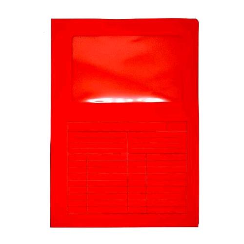 FRASCHINI CARTELLINE IN CARTA DA 200GR CON FINESTRA 22X31 CM ROSSO CONF 20 Pz.