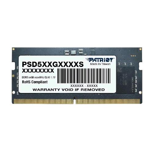 PATRIOT PSD532G48002S MEMORIA RAM 32GB 4.800MHz TIPOLOGIA SO-DIMM TECNOLOGIA DDR5 CAS 40