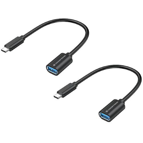 CONCEPTRONIC ABBY11B ADATTATORE DA USB-C MASCHIO A USB-A OTG FEMMINA 20 cm CONF. 2 Pz.